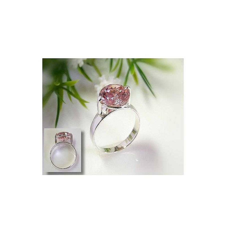 Silberschmuck echt silber | Damen Ring Zirkonia Rosa Silber 925 Silberschmuck Ss79