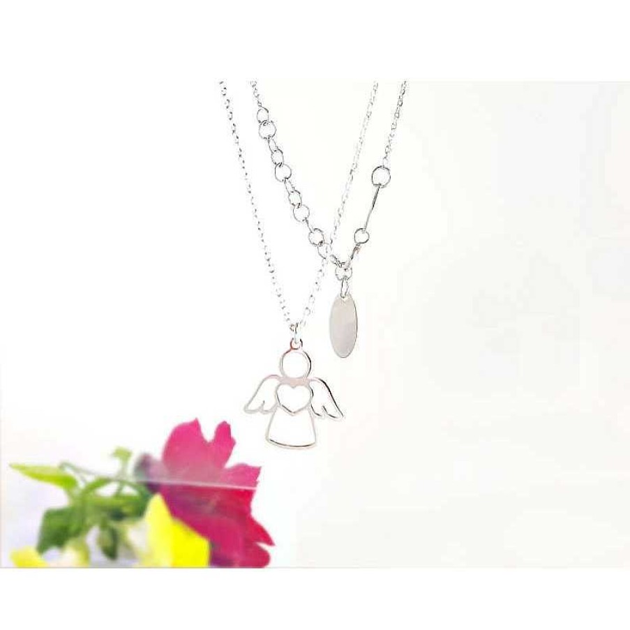 Silberschmuck echt silber | Collier Silber Engel 42 Cm Silber 925 Silberschmuck Sd142