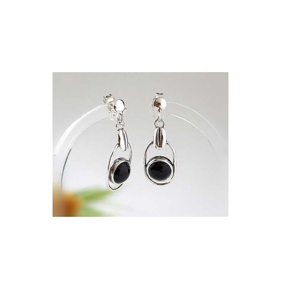 Silberschmuck echt silber | Onyx Ohrstecker Silber 925 Se33