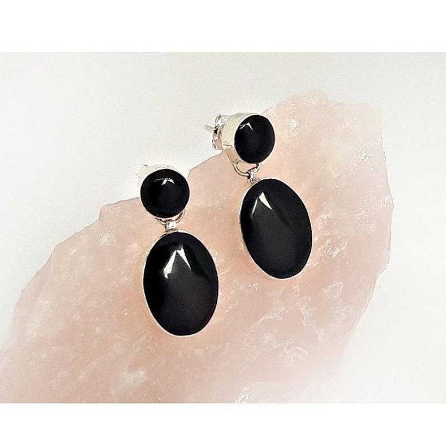 Silberschmuck echt silber | Ohrstecker Mit Onyx Silber 925 Se163