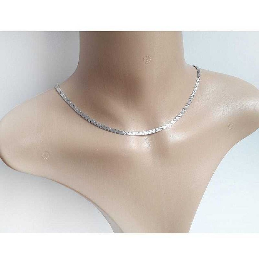 Silberschmuck echt silber | Kette Silber 925 Flach 45 Cm Damen Collier Silberschmuck Sd213