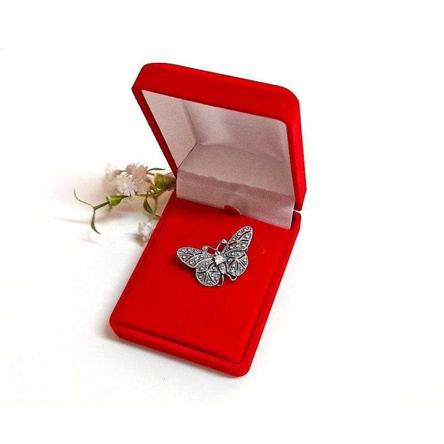 Silberschmuck echt silber | Brosche Silber 925 Schmetterling Silberschmuck Sn58