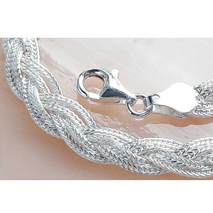 Silberschmuck echt silber | Silber Armband Geflochten 16,5 - 21 Cm Silber 925 Silberschmuck Sg168