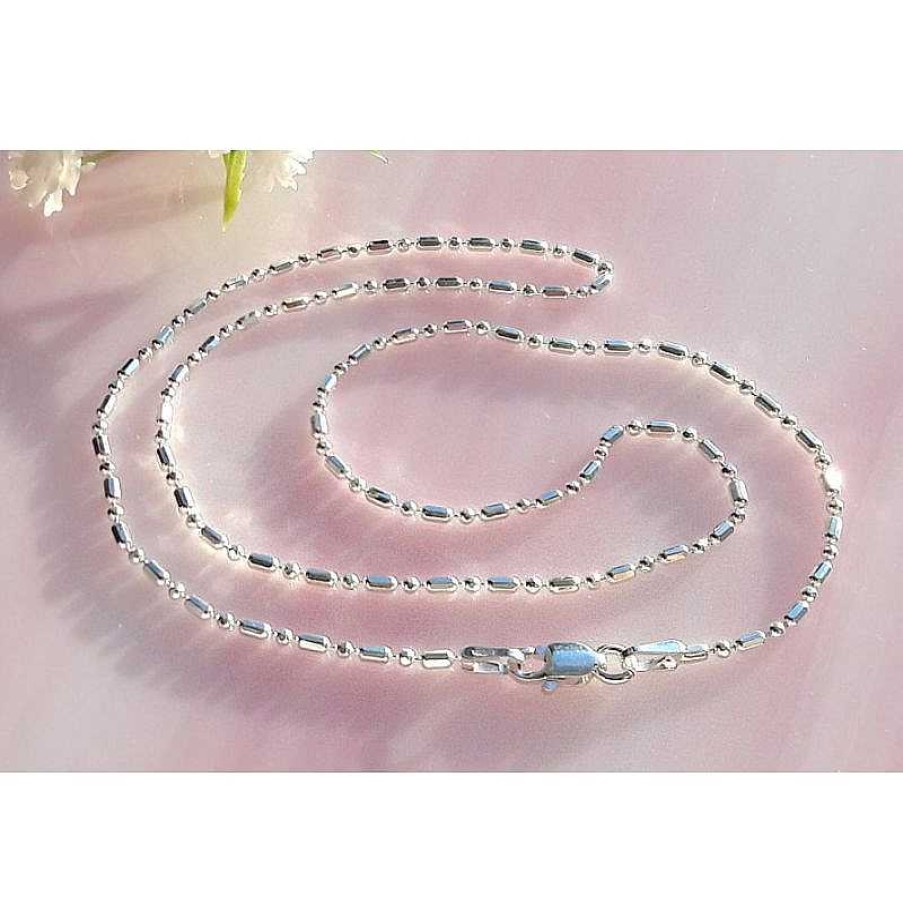 Silberschmuck echt silber | Kette Punkt-Strich 40 Cm - 70 Cm Silber 925 Kb26