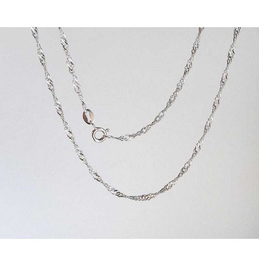 Silberschmuck echt silber | Kette Singapur Silber 45 - 60 Cm Silber 925 Kc198