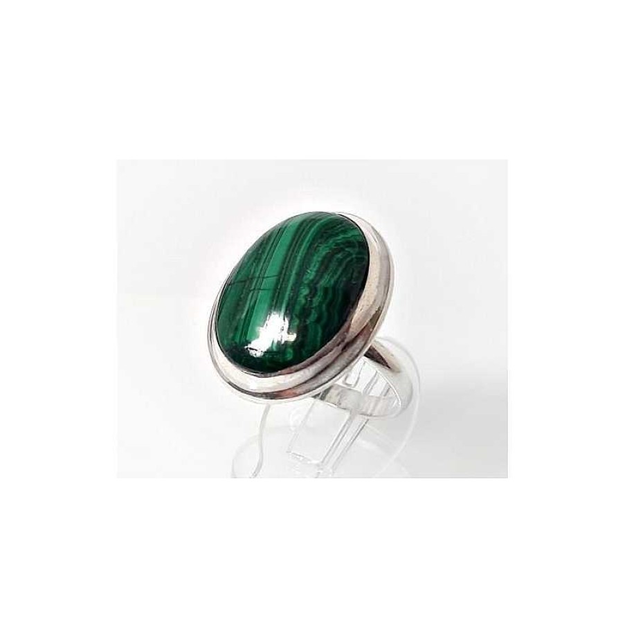 Silberschmuck echt silber | Malachit Ring Gr N Silber 925 Ss115