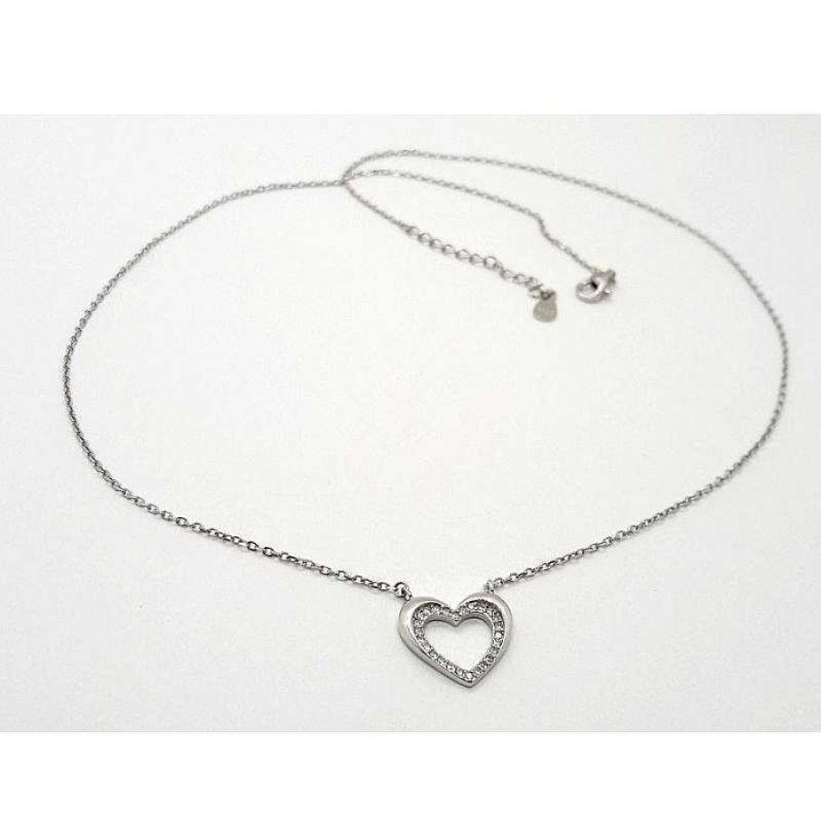 Silberschmuck echt silber | Collier Silber 925 Herz Mit Zirkonia Kb113