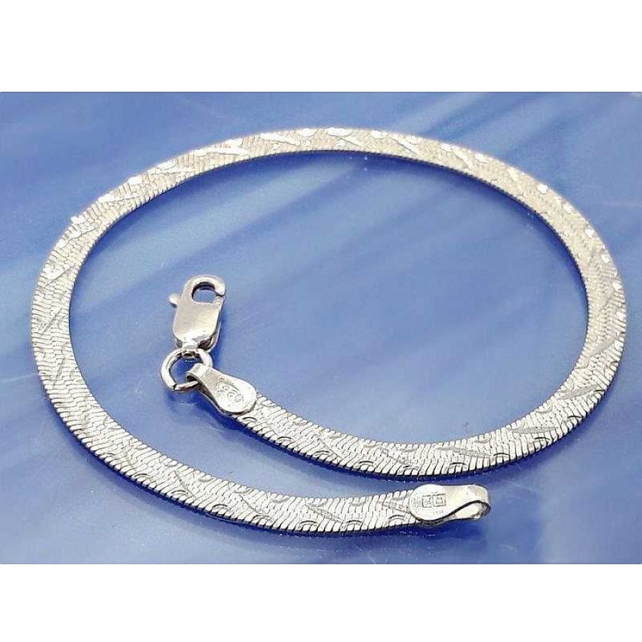 Silberschmuck echt silber | Armband Silber 18 Cm Silber 925 Damen Schlangenkette Flach Sg200