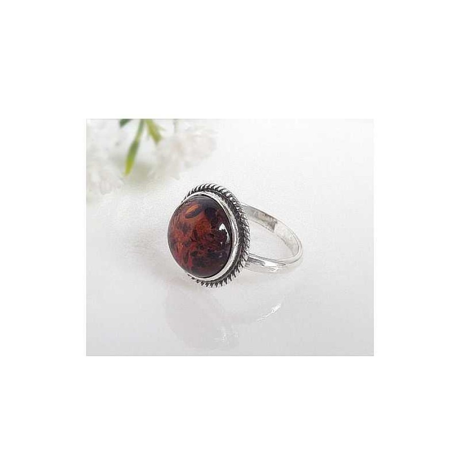 Bernsteinschmuck echt silber | Bernsteinschmuck - Bernstein-Ring Silber-925 (Br246)