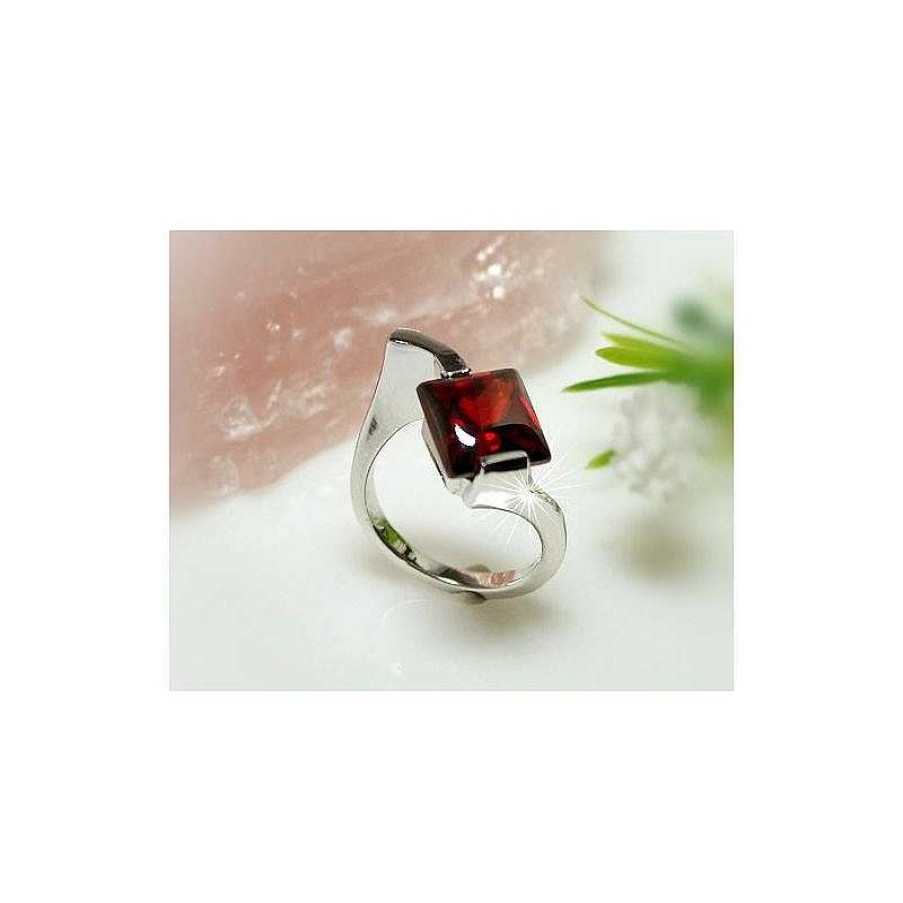 Silberschmuck echt silber | Damen Ring Gr. 55 Silber 925 Silberschmuck Zirkonia Rot Ss59