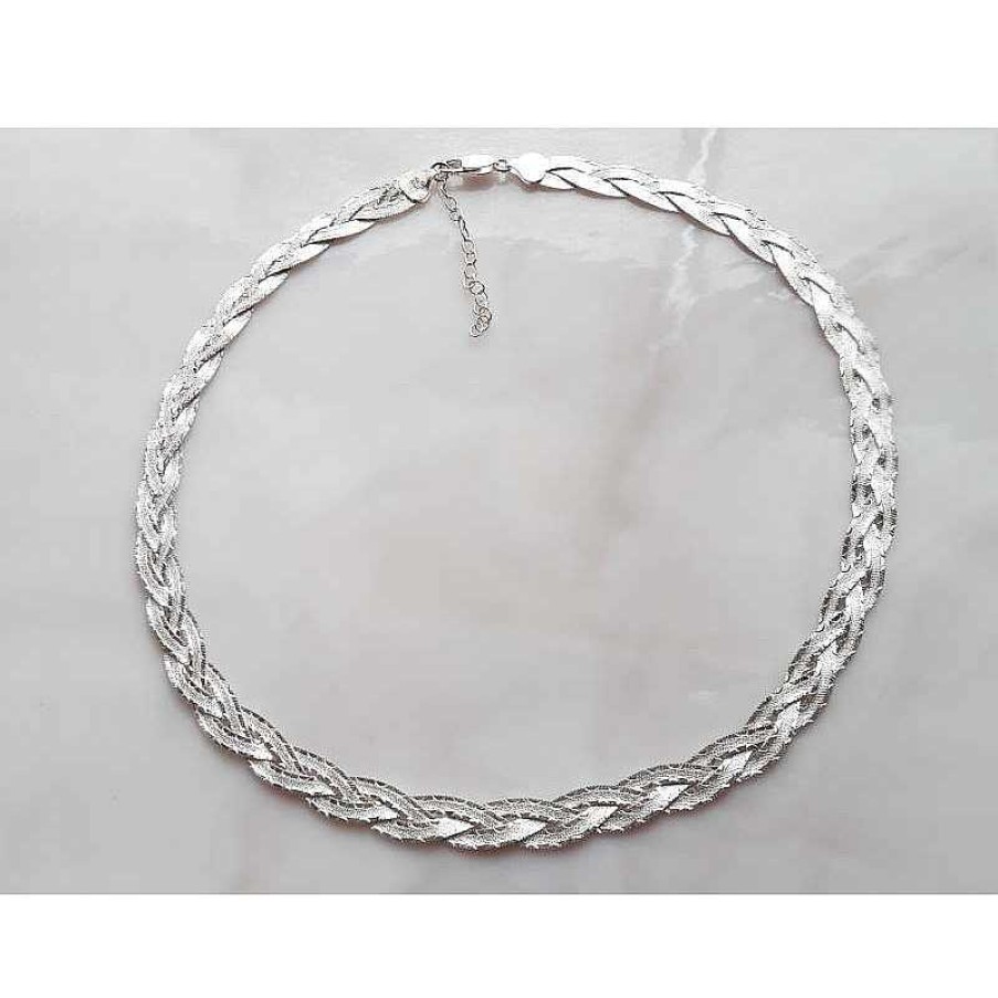 Silberschmuck echt silber | Halskette Designer-Collier 45 Cm Silber 925 Sd162