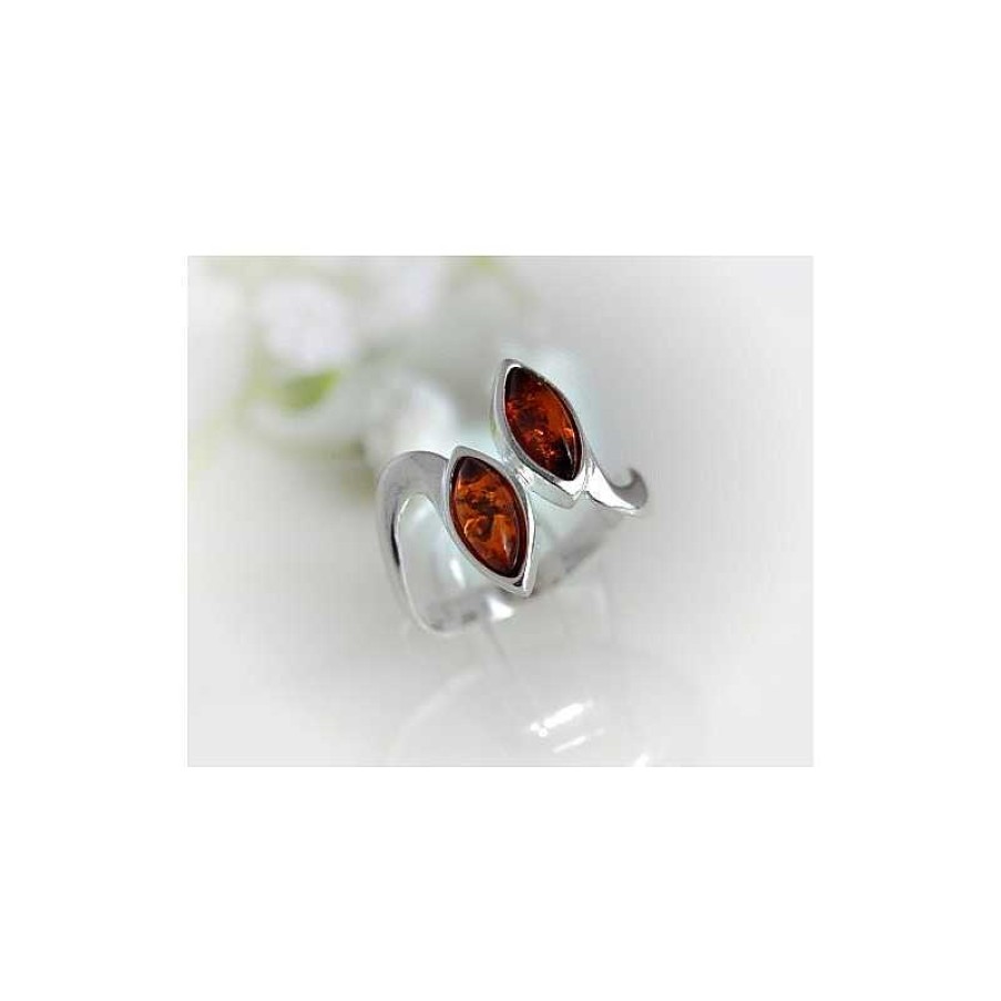 Bernsteinschmuck echt silber | Bernsteinschmuck - Bernstein-Ring Silber-925 (Br174)