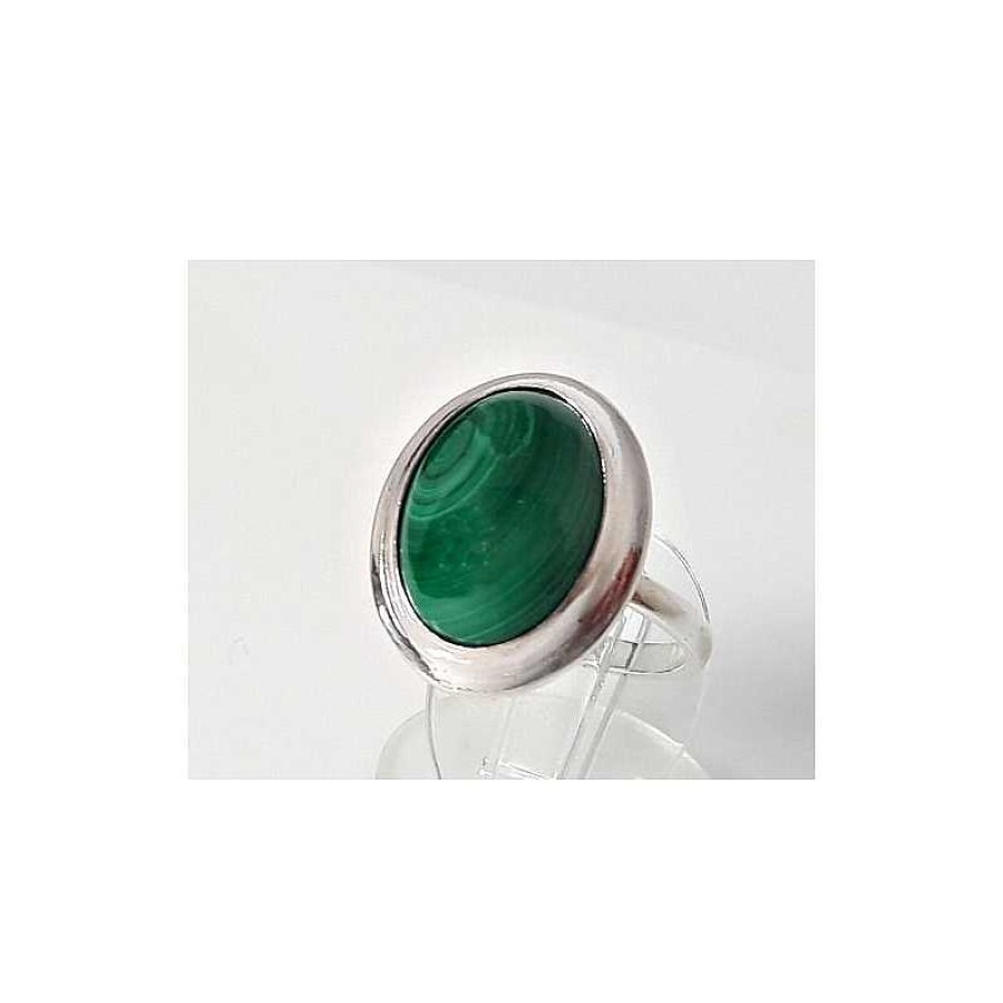 Silberschmuck echt silber | Ring Silber 925 Mit Malachit Gr N (Ss112)