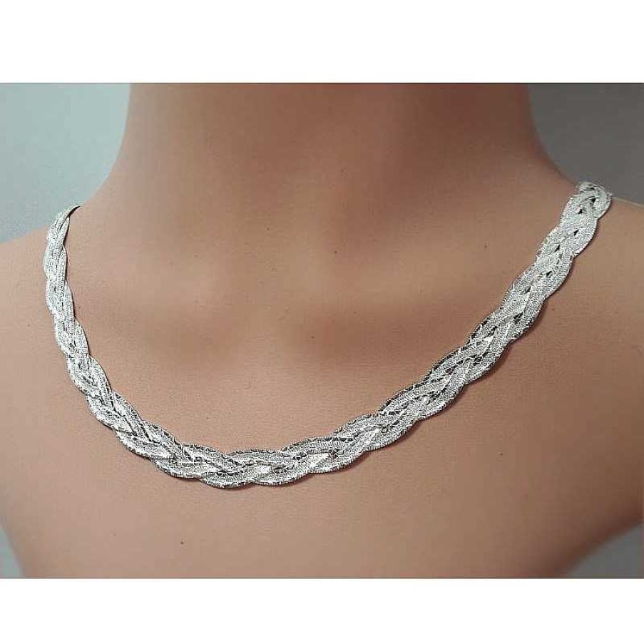 Silberschmuck echt silber | Halskette Designer-Collier 45 Cm Silber 925 Sd162