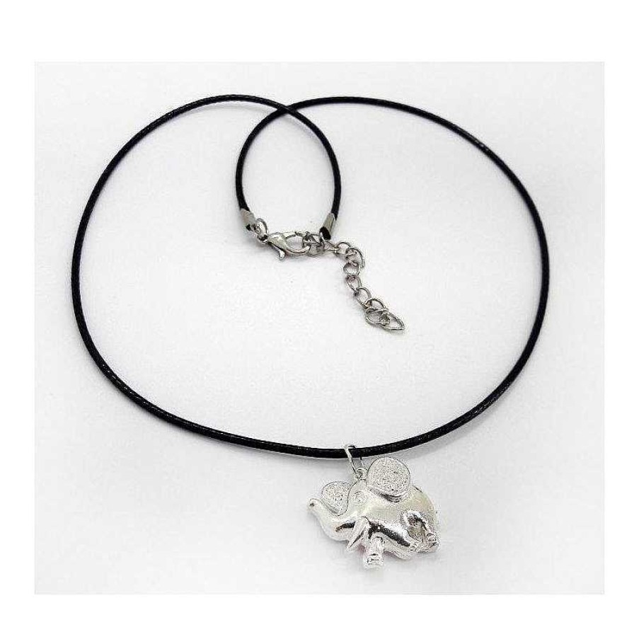 Silberschmuck echt silber | Elefant Anh Nger Silber 925 Mit Lederband Su389