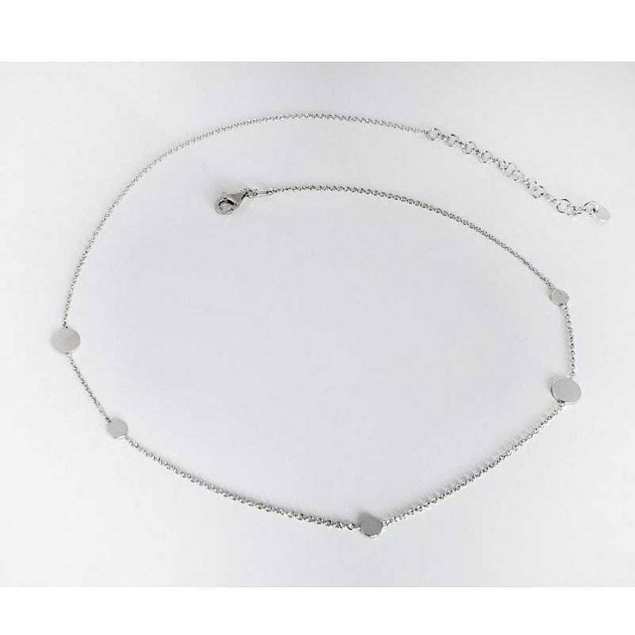 Silberschmuck echt silber | Pl Ttchen Kette Silber 925 Halskette 39 - 43 Cm Rhodiniert Kc197