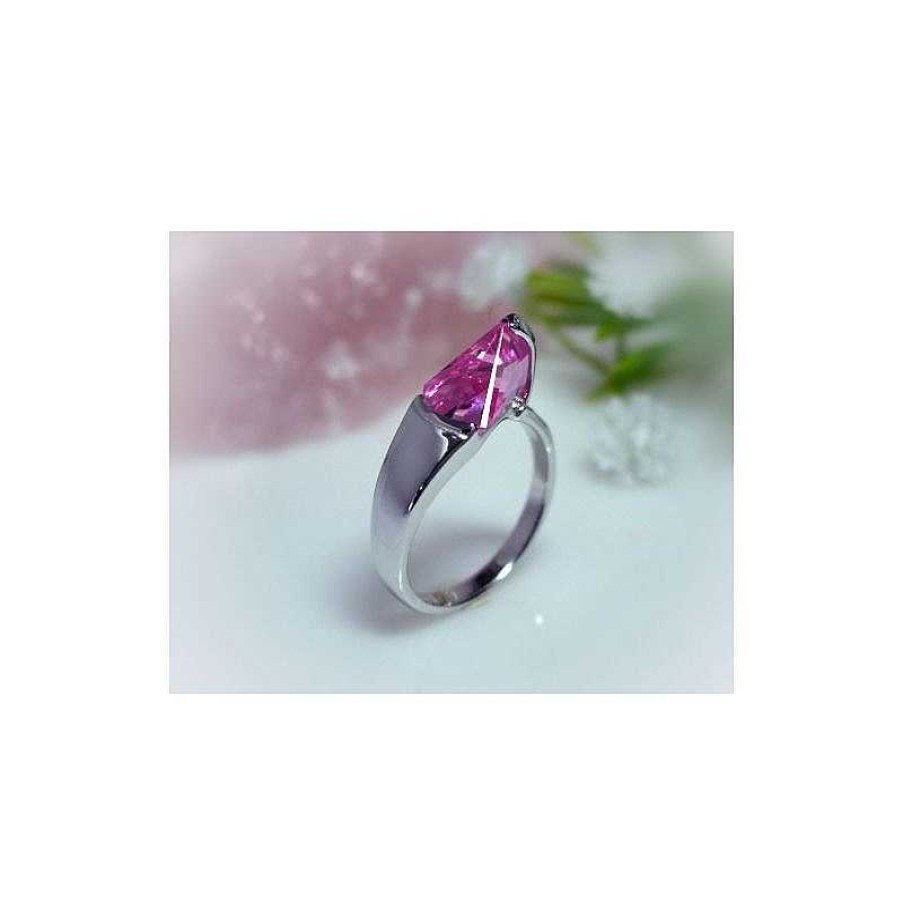 Silberschmuck echt silber | Damen Ring Zirkonia Rosa Silber 925 Silberschmuck Ss50