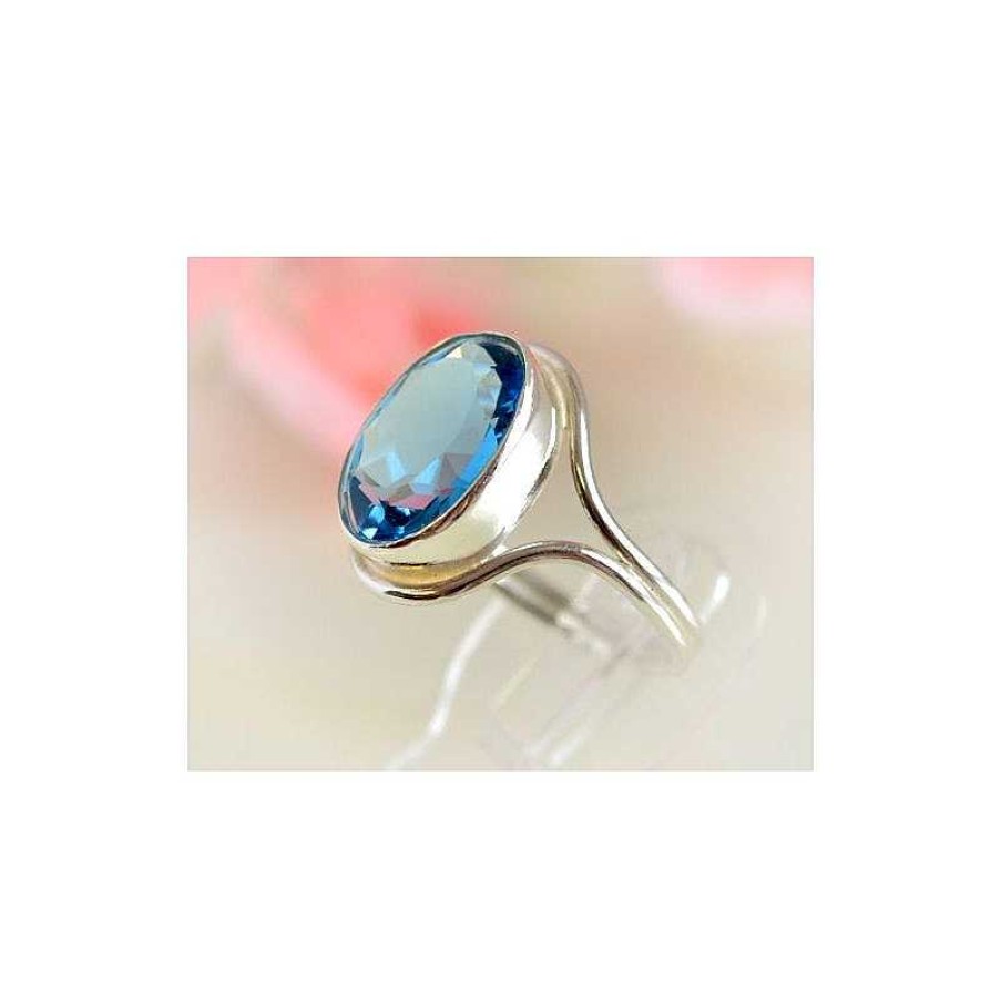 Silberschmuck echt silber | Damen Ring Silber 925 Silberschmuck Zirkonia Blau Ss98