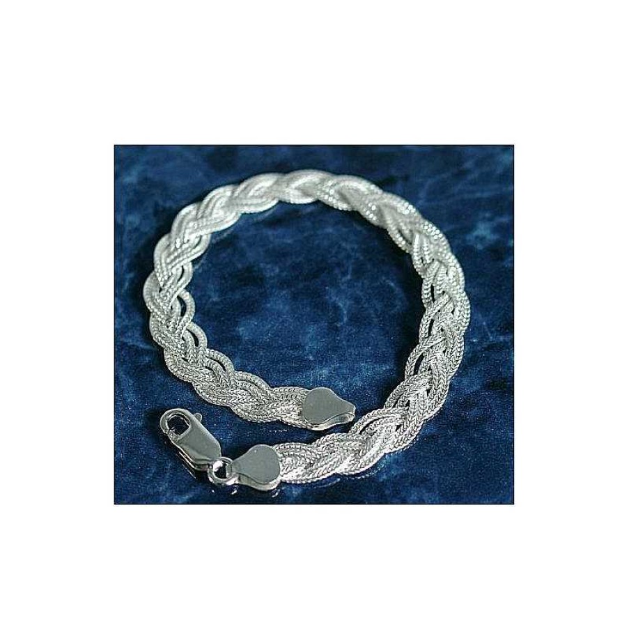 Silberschmuck echt silber | Armband Silber Geflochten 17 Cm / 19 Cm Silber-925 (Sg161)