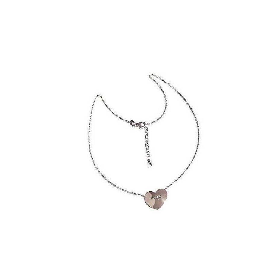 Silberschmuck echt silber | Silberschmuck - Damen Herz Collier Silber-925 Sd103