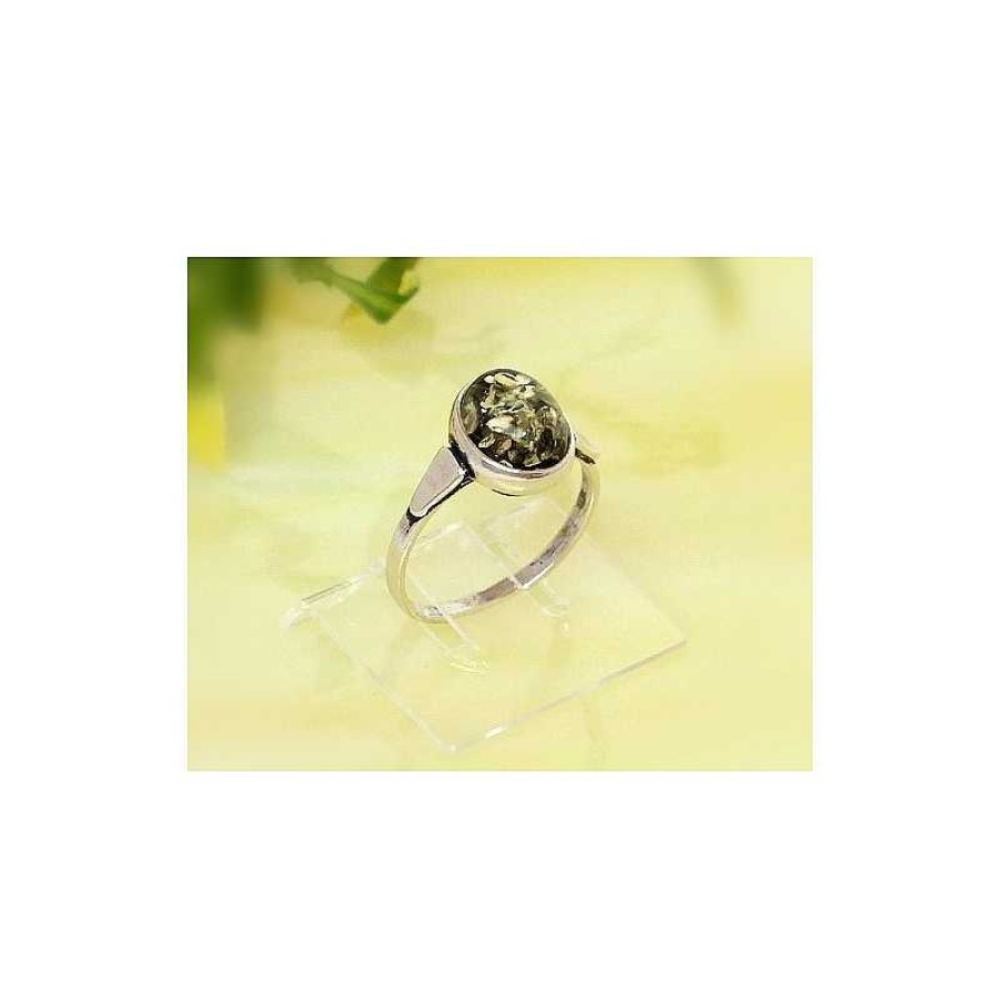 Bernsteinschmuck echt silber | Bernsteinschmuck - Bernstein-Ring Silber-925 Cz06