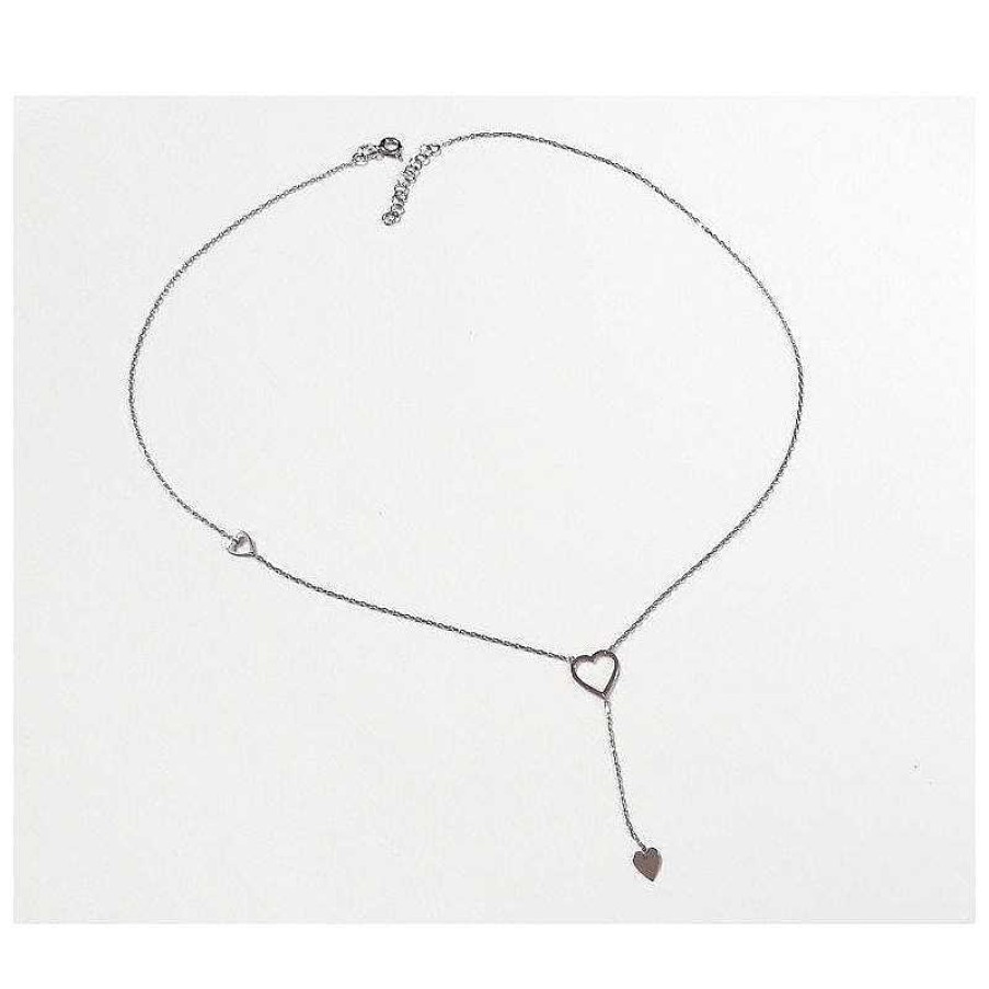 Silberschmuck echt silber | Silberkette Damen Herz Collier Silber 925 Sd194