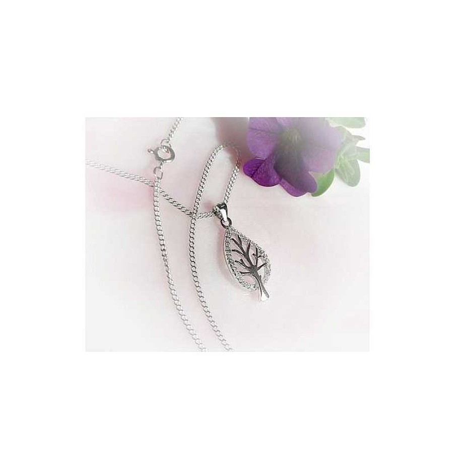 Silberschmuck echt silber | Silberschmuck - Anh Nger Lebensbaum Mit Kette Silber-925 Sp203