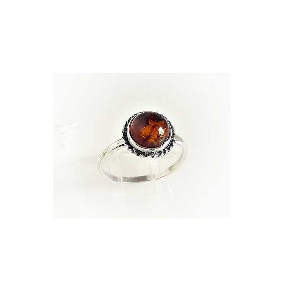 Bernsteinschmuck echt silber | Bernstein Ring Silber 925 Br245