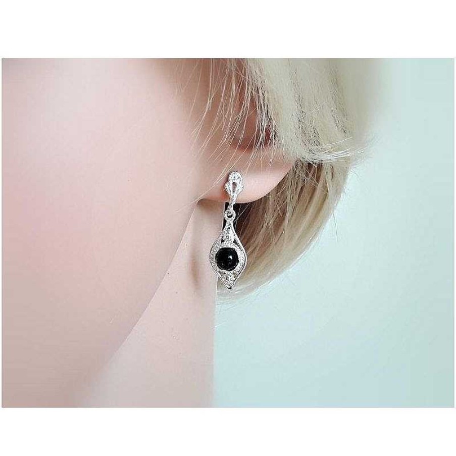 Silberschmuck echt silber | Onyx Ohrstecker Silber 925 Silberschmuck Se147