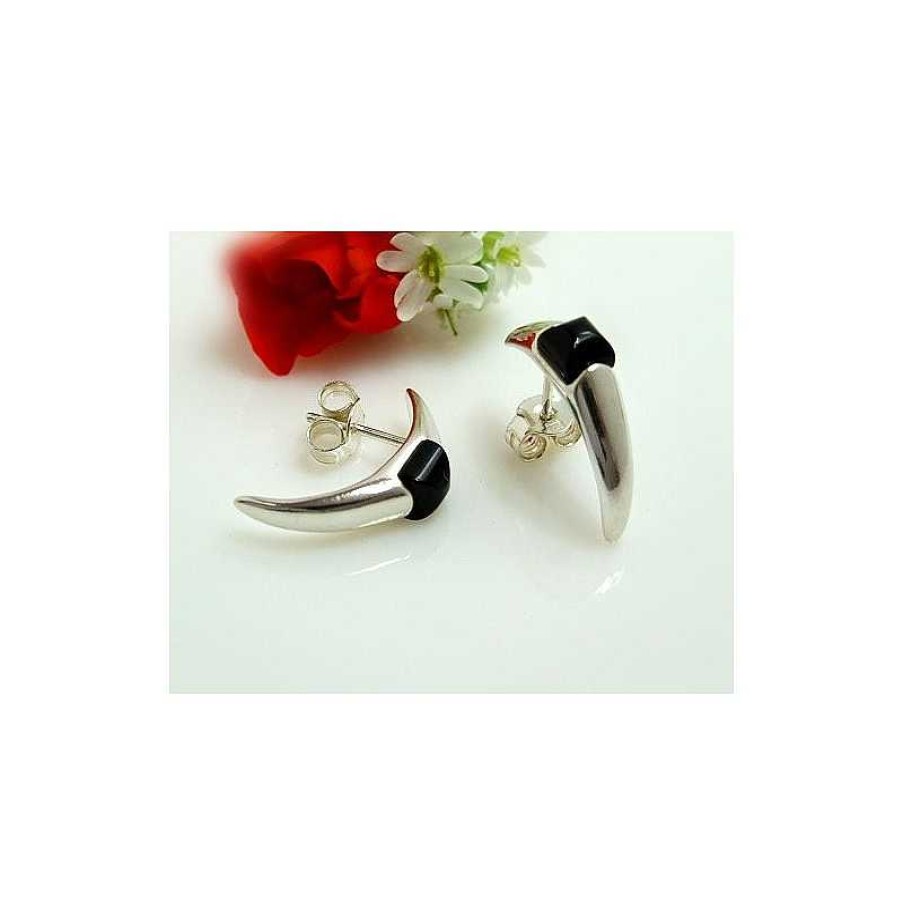 Silberschmuck echt silber | Onyx Ohrstecker Silber 925 Se26