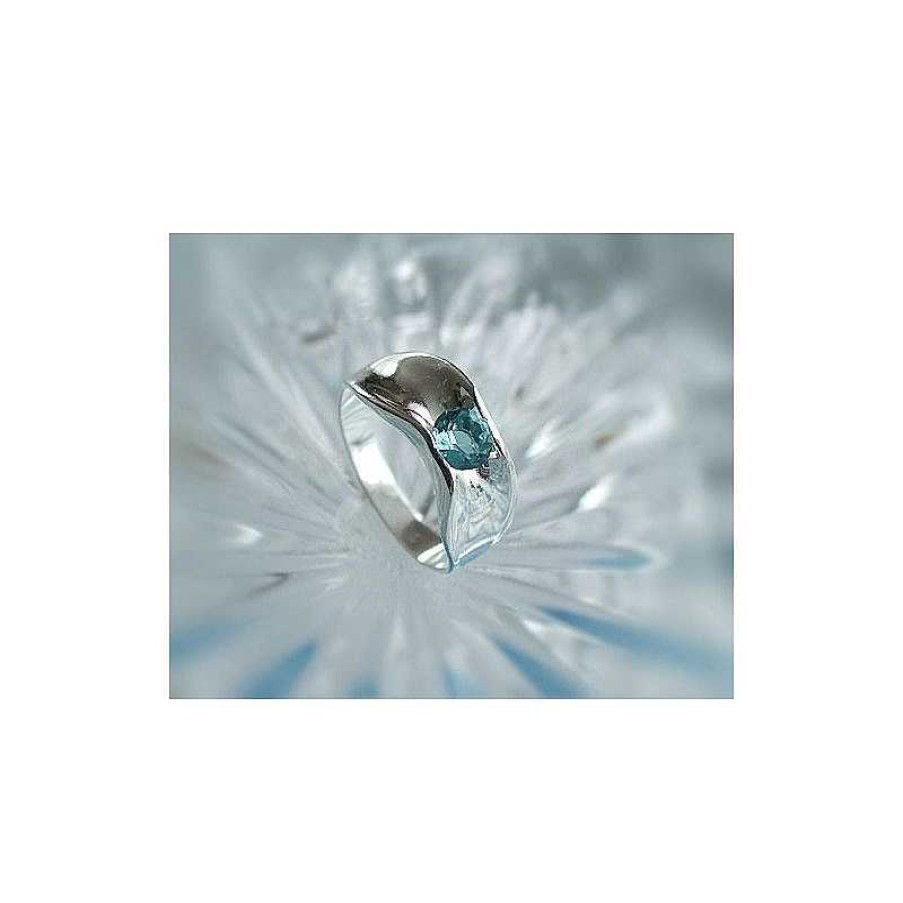 Silberschmuck echt silber | Damen Ring Silber 925 Silberschmuck Zirkonia Blau Ss35