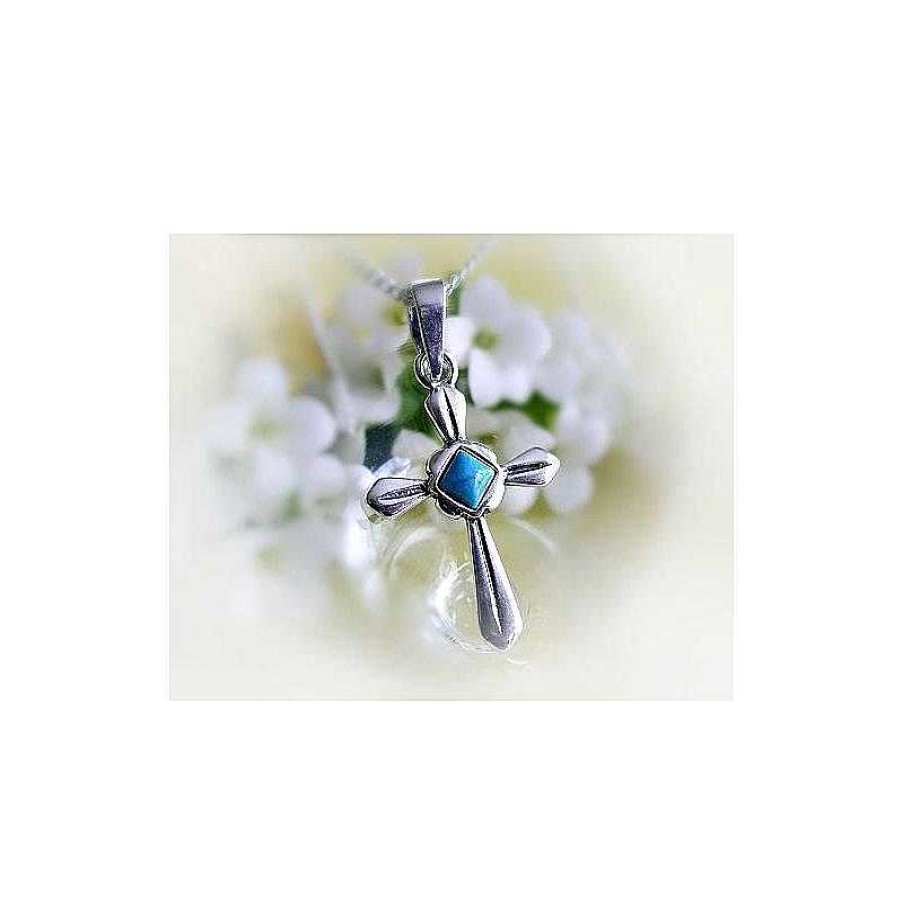 Silberschmuck echt silber | T Rkis Kreuz Anh Nger Silbe 925 Gy04