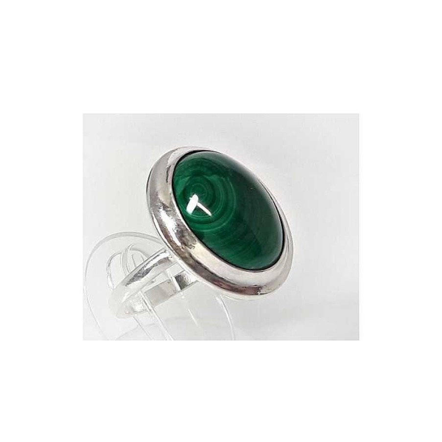 Silberschmuck echt silber | Ring Silber 925 Mit Malachit Gr N (Ss112)