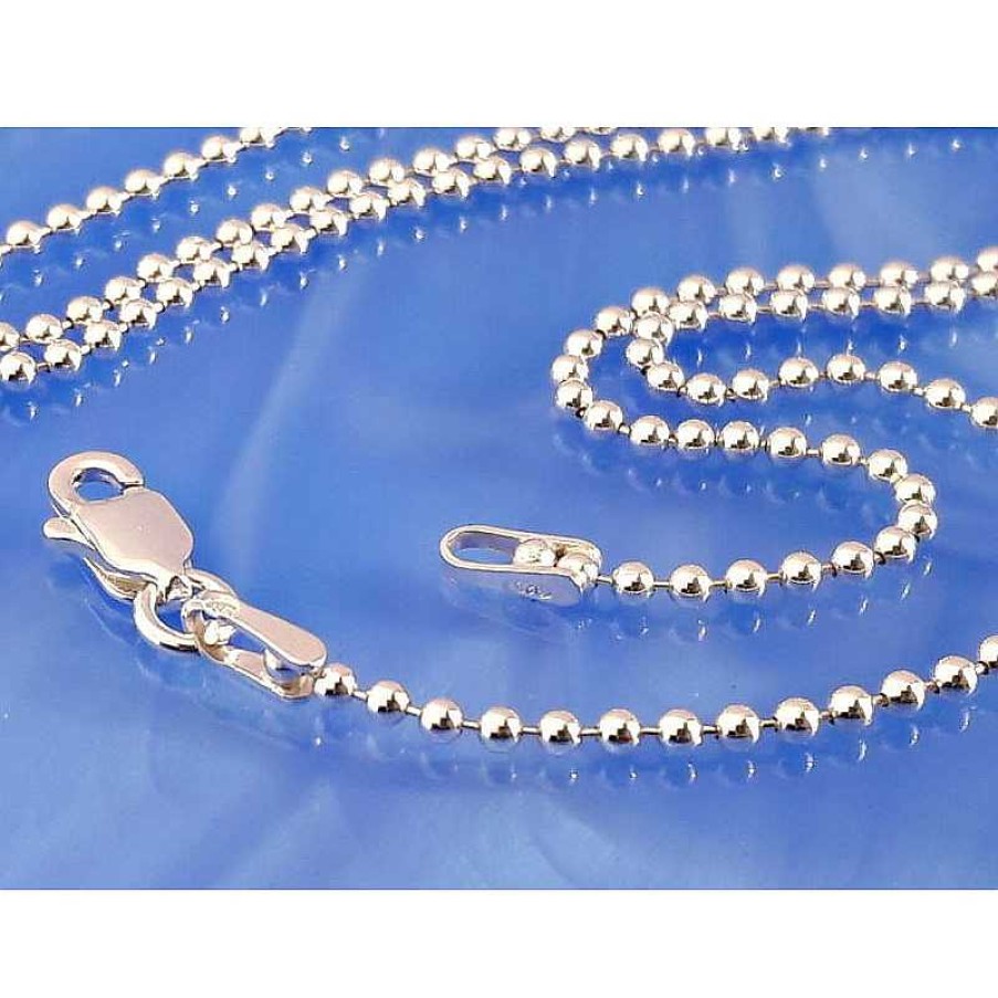 Silberschmuck echt silber | Kugelkette Silber 925 38 - 90 Cm Sterlingsilber Ka240