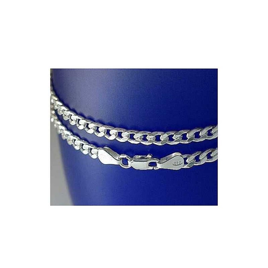 Herrenschmuck echt silber | Panzerkette 50 Cm - 60 Cm Kette Silber 925 Kd01