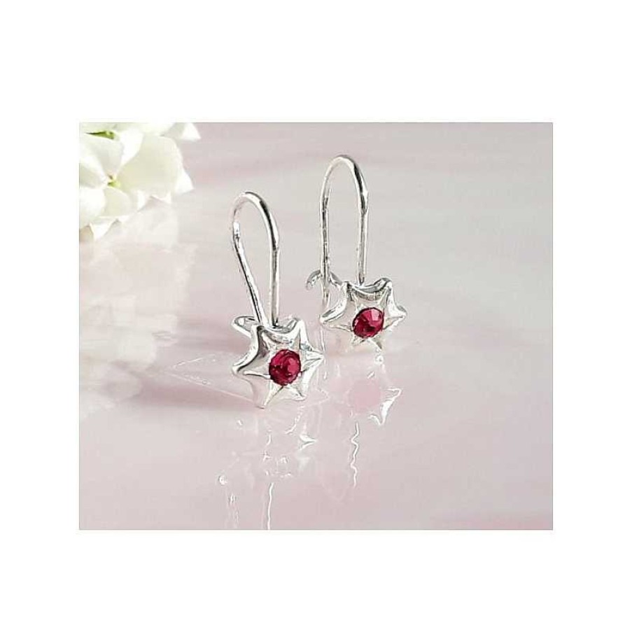 Kinderschmuck echt silber | Silberschmuck - Kinderschmuck- Ohrh Nger Stern Silber-925 (Ak70)