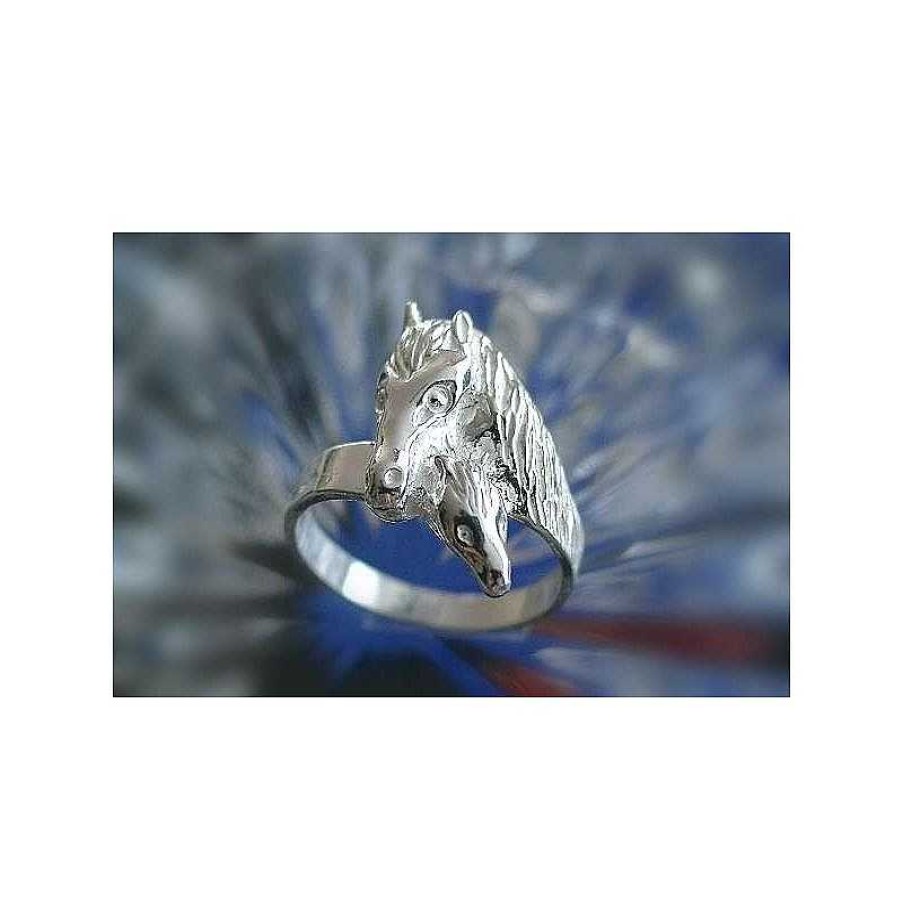 Silberschmuck echt silber | Ring Silber 925 Pferdekopf Silberschmuck Vq