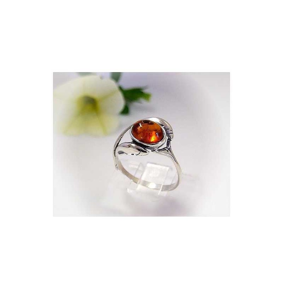 Bernsteinschmuck echt silber | Bernsteinschmuck - Bernstein-Ring Silber-925 (Hf43)