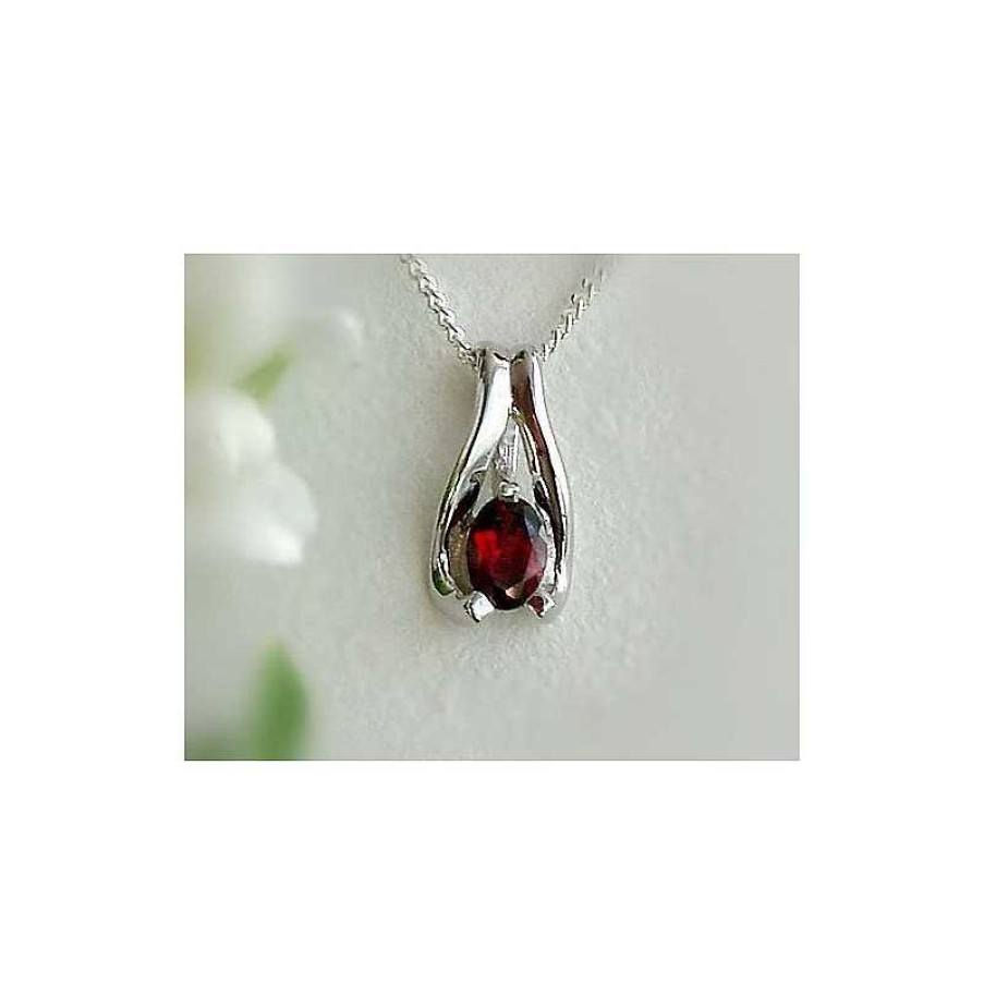 Silberschmuck echt silber | Damen Anh Nger Silber Granat Rot Silber 925 Es33