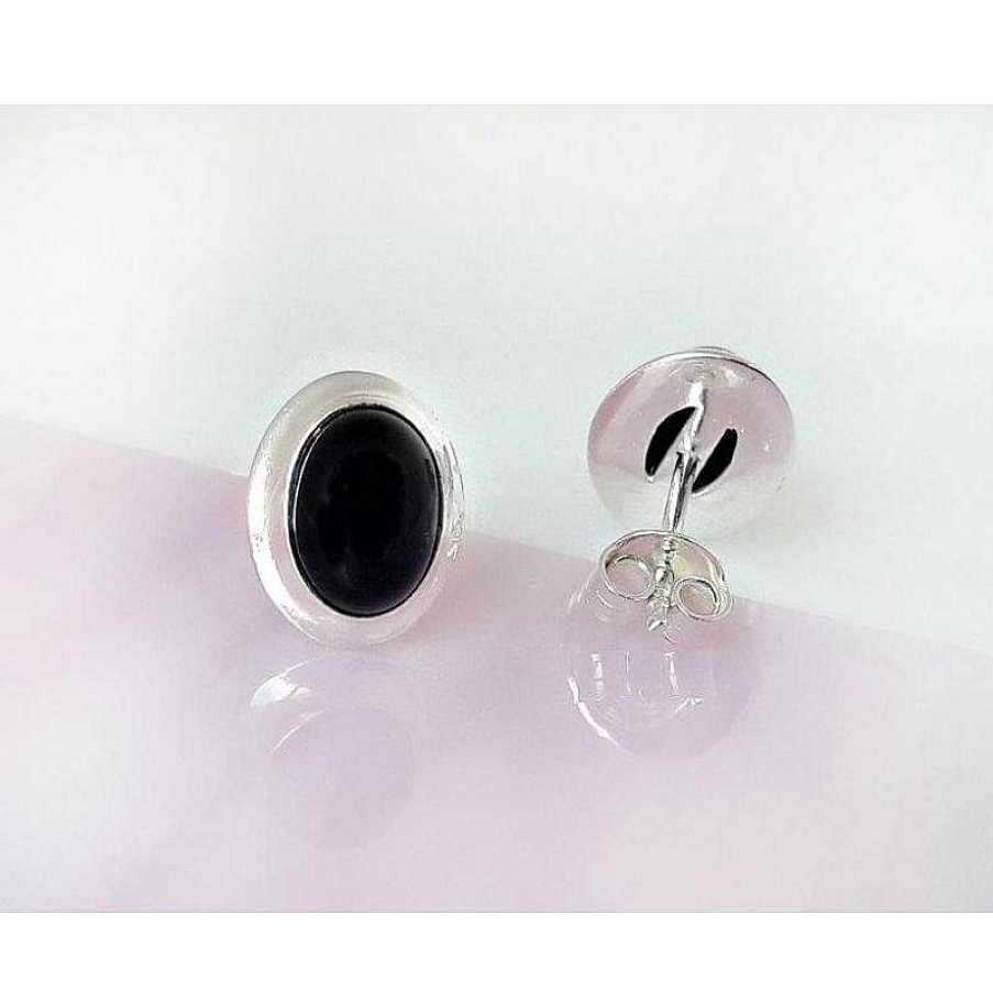 Silberschmuck echt silber | Onyx Ohrstecker Silber 925 Se152