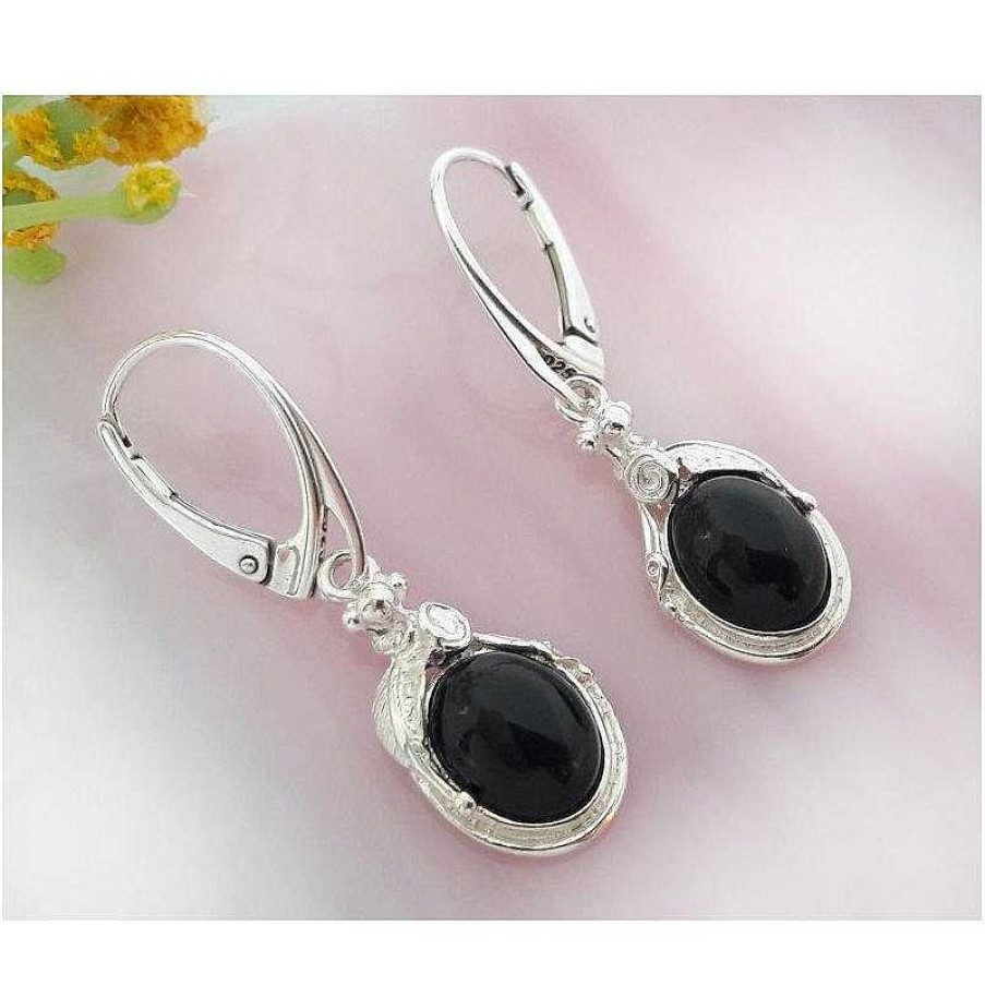 Silberschmuck echt silber | Onyx Ohrh Nger Silber 925 Se19