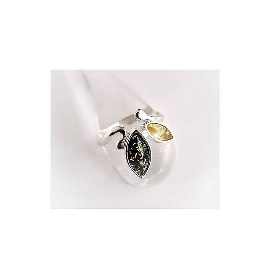 Bernsteinschmuck echt silber | Bernsteinschmuck - Bernstein-Ring Silber-925 (Br33)