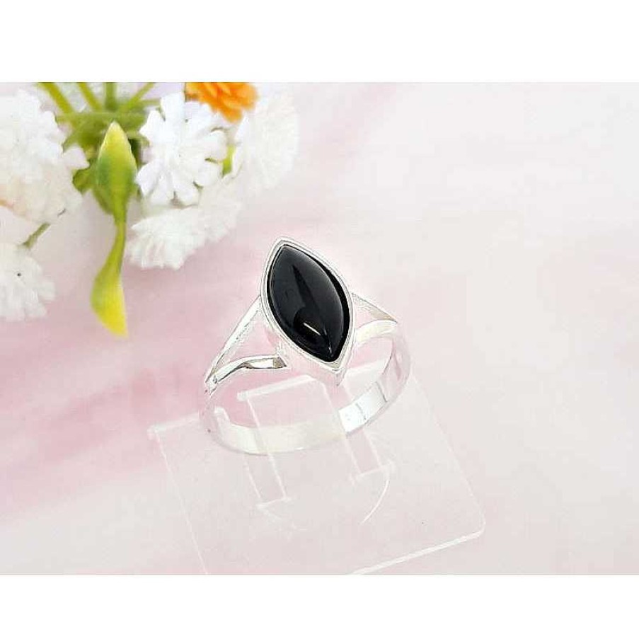 Silberschmuck echt silber | Onyx Damenring Silber 925 Onyxschmuck Se121