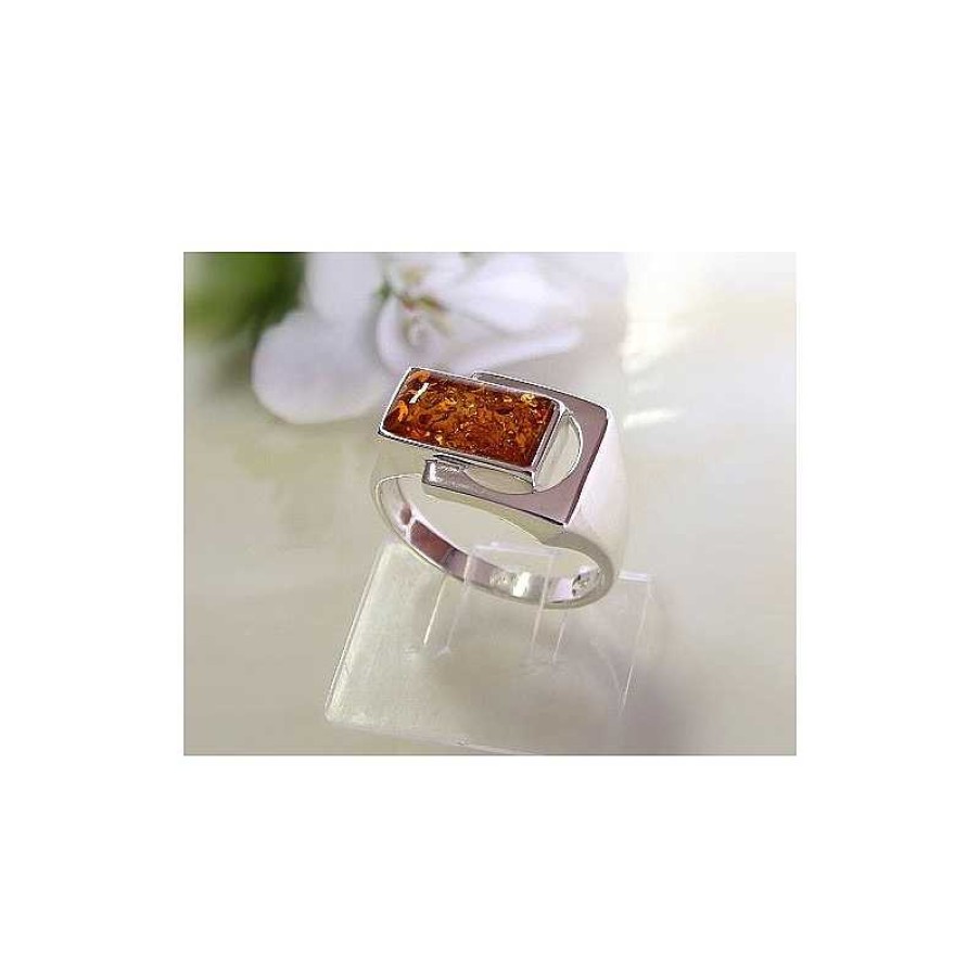 Herrenschmuck echt silber | Bernstein Ring Silber 925 Bernsteinschmuck (9S11