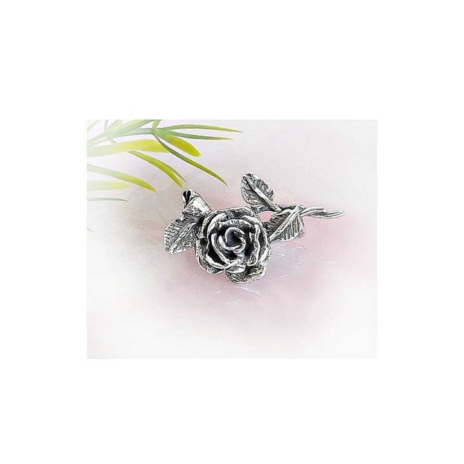 Silberschmuck echt silber | Brosche Silber 925 Rose Sterlingsilber Sn08