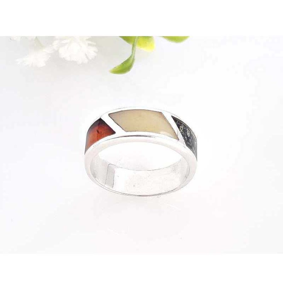 Bernsteinschmuck echt silber | Bernsteinschmuck - Bernstein-Ring Silber-925 (Ck71)