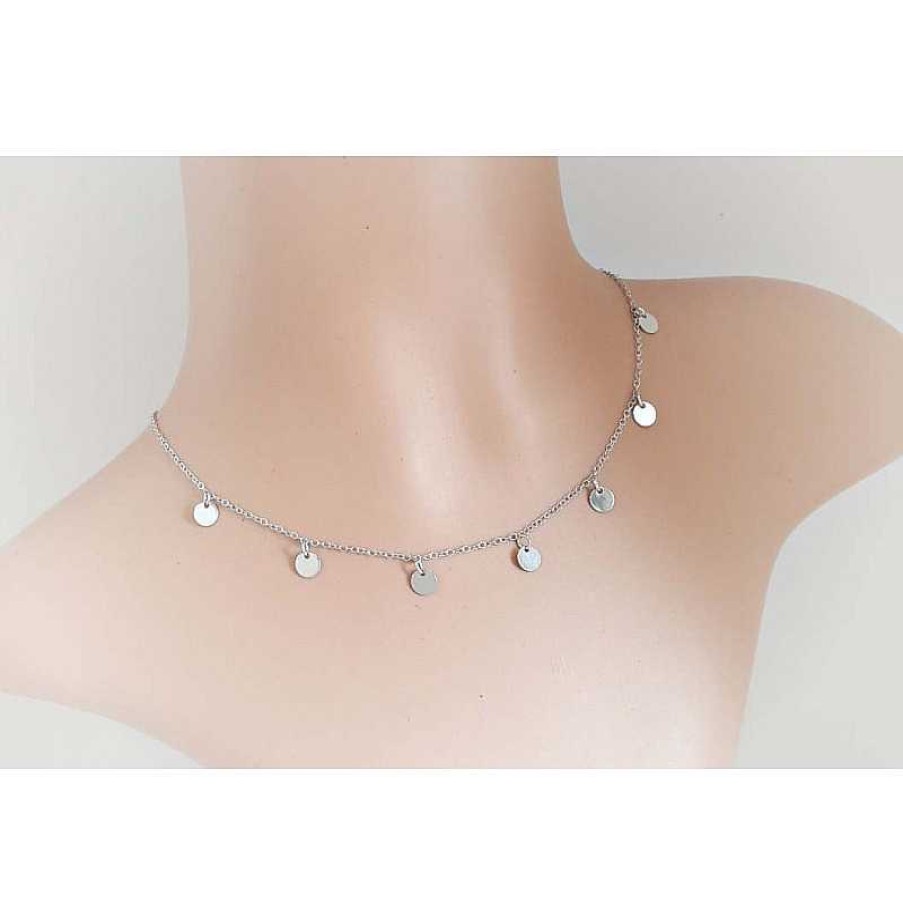 Silberschmuck echt silber | Pl Ttchen Collier Silber 925 40 - 45 Cm Halskette Rhodiniert Sterlingsilber Sd169