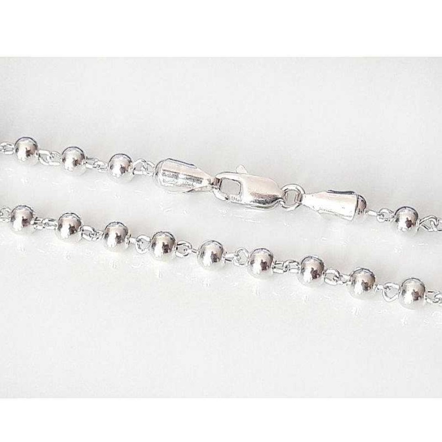 Silberschmuck echt silber | Kugelkette 45 Cm Silber 925 Halskette Ka02