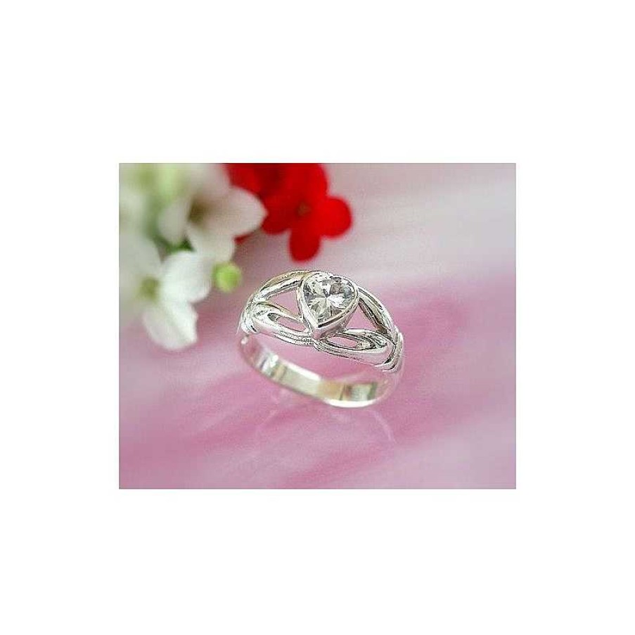 Silberschmuck echt silber | Ring Silber 925 Silberschmuck Zirkonia Herz Sr38