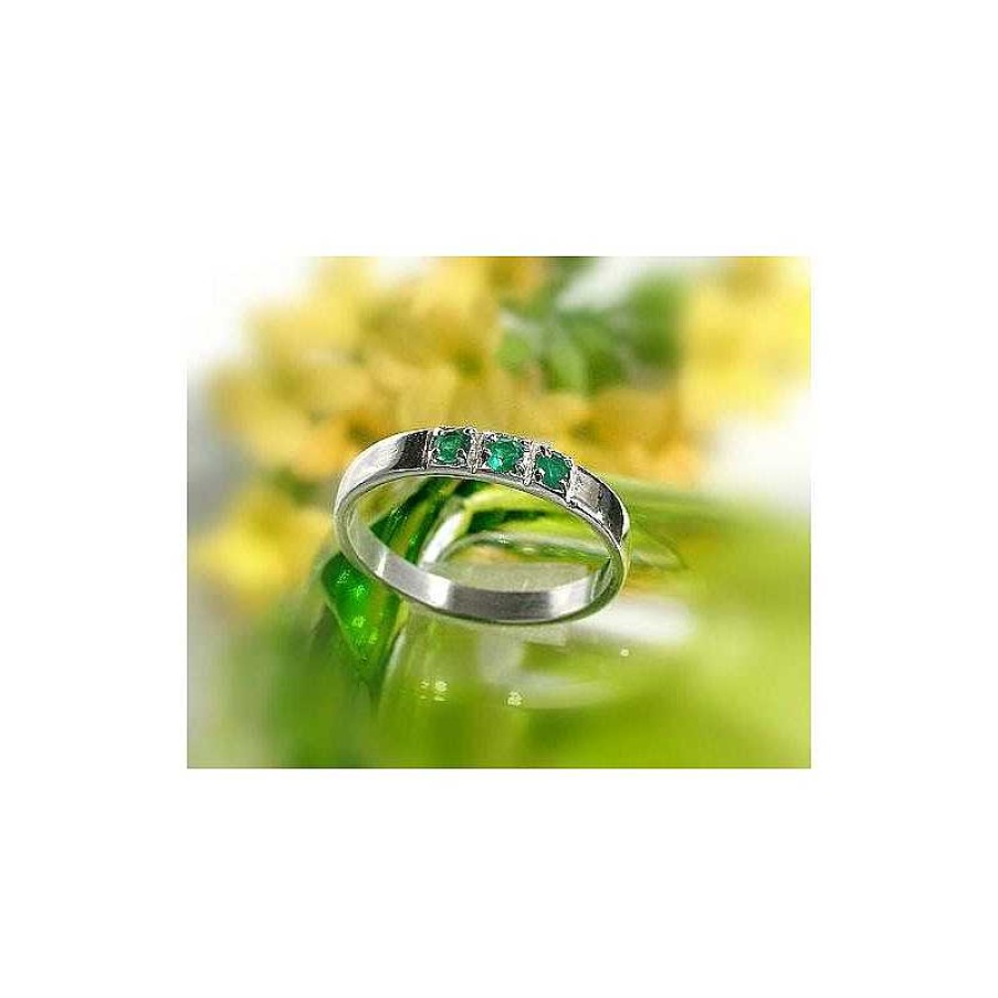 Silberschmuck echt silber | Damen Ring Silber 925 Silberschmuck Smaragd Sq